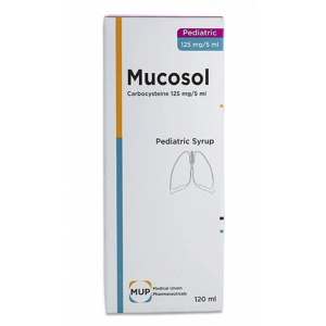 MUCOSOL PEDIATRIC 125 MG / 5 ML ( CARBOCYSTEINE ) SYRUP 120 ML